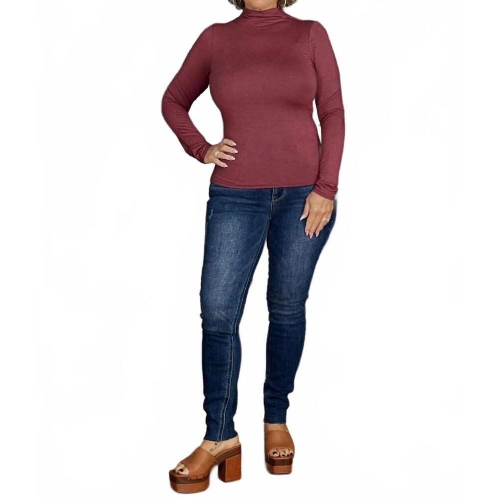 NEW WASABI + MINT limitless layers top in red brown